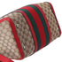 Gucci Sherry Medium Duffle Vintage Web Boston Bag GG Canvas Tan Red